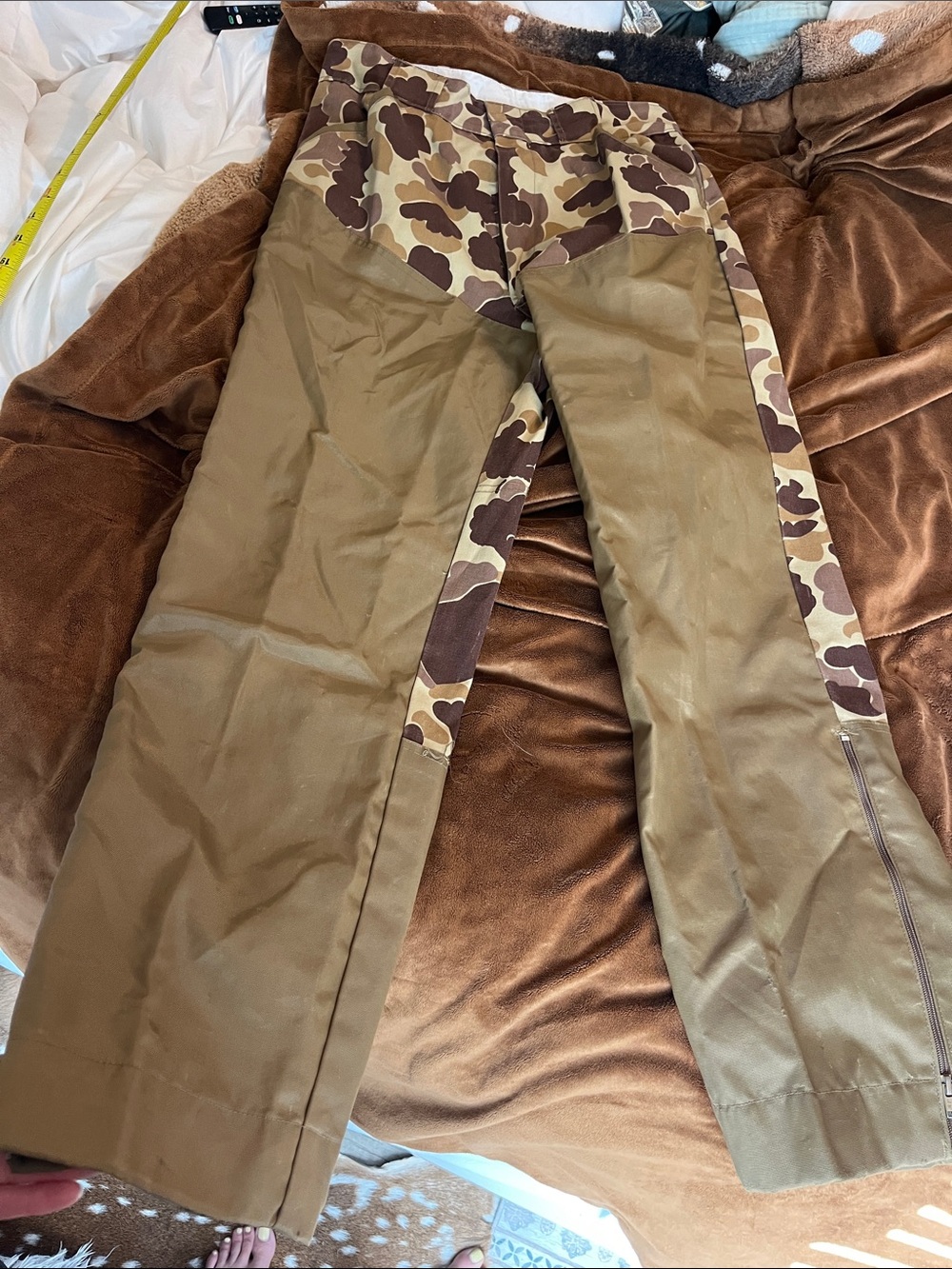Vintage Game Winner Duck Camo Brush Guard Hunting Pants 32x31
